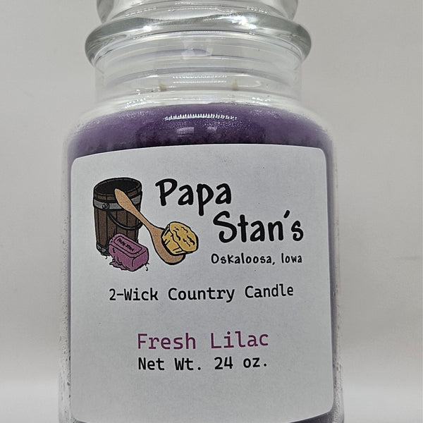 Fresh Lilac Seasonal Candle by Papa Stan's of Iowa