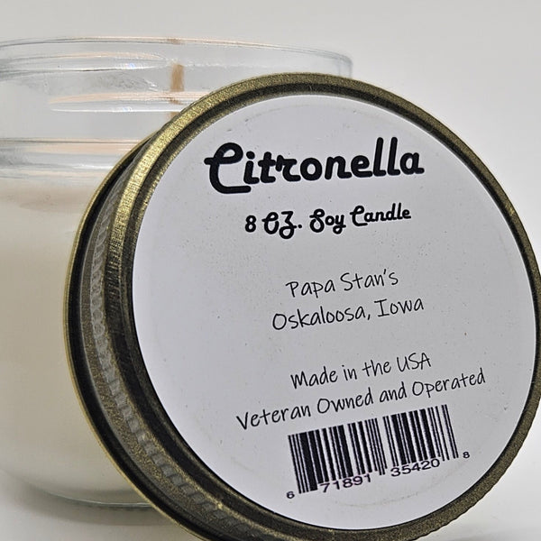 Citronella Soy Candle by Papa Stan's of Iowa