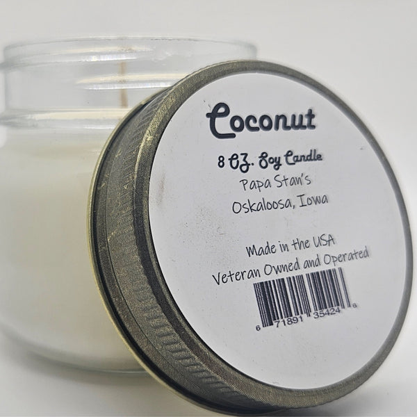 Coconut Soy Candle by Papa Stan's of Iowa