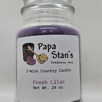 Fresh Lilac Seasonal Candle by Papa Stan's of Iowa
