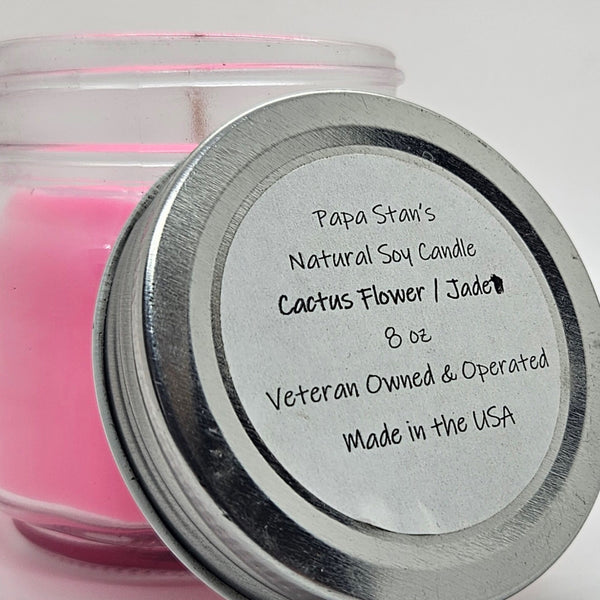 Cactus Flower / Jade Soy Candle by Papa Stan's of Iowa
