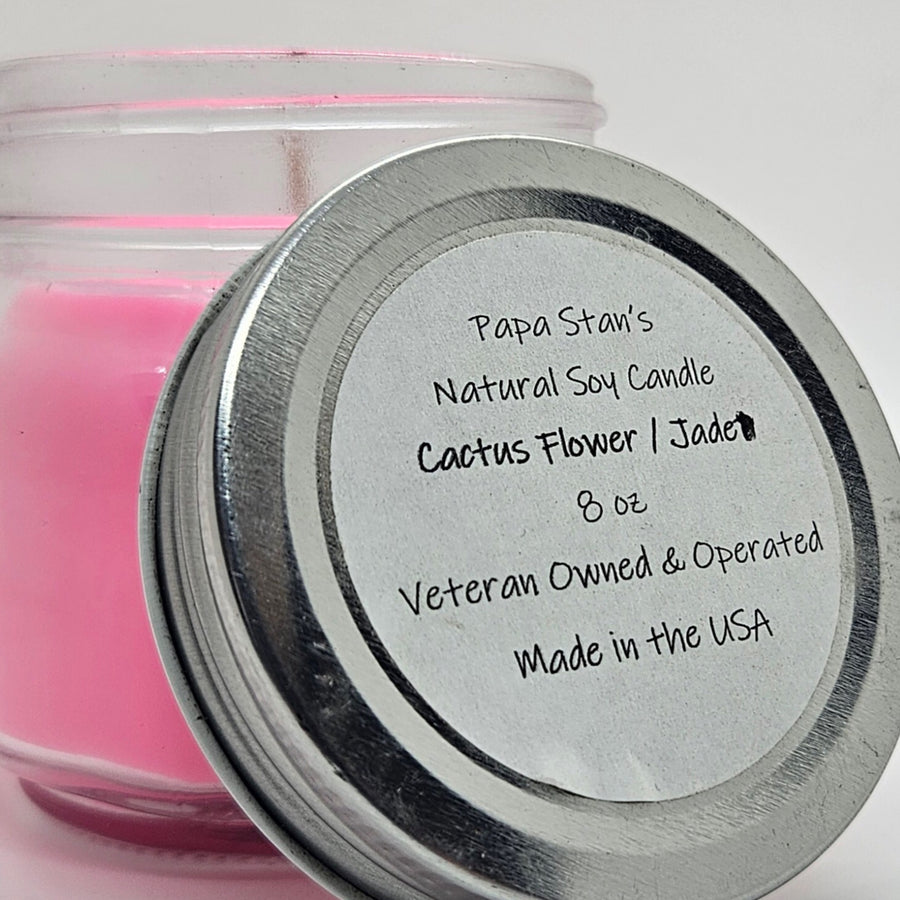 Cactus Flower / Jade Soy Candle by Papa Stan's of Iowa