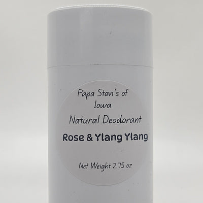Rose and Yang Ylang Natural Deodorant by Papa Stan's of Iowa