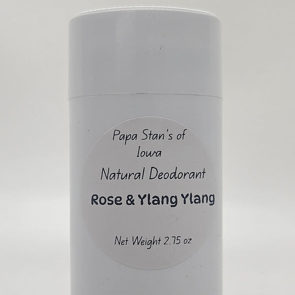 Rose and Yang Ylang Natural Deodorant by Papa Stan's of Iowa