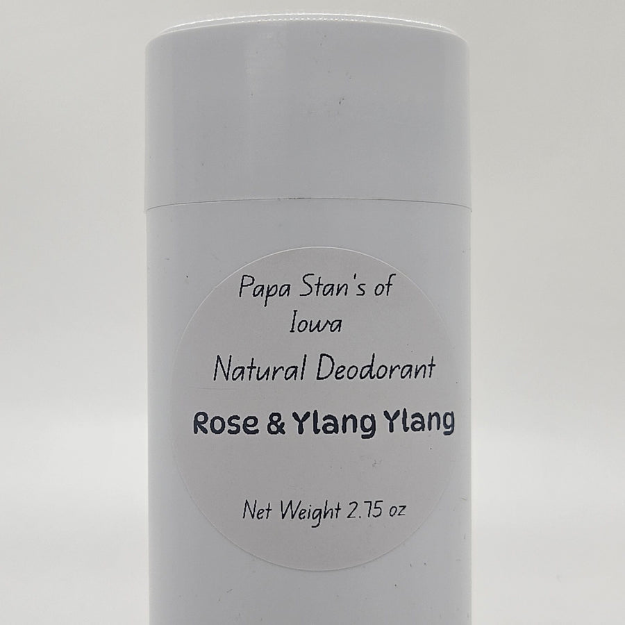 Rose and Yang Ylang Natural Deodorant by Papa Stan's of Iowa
