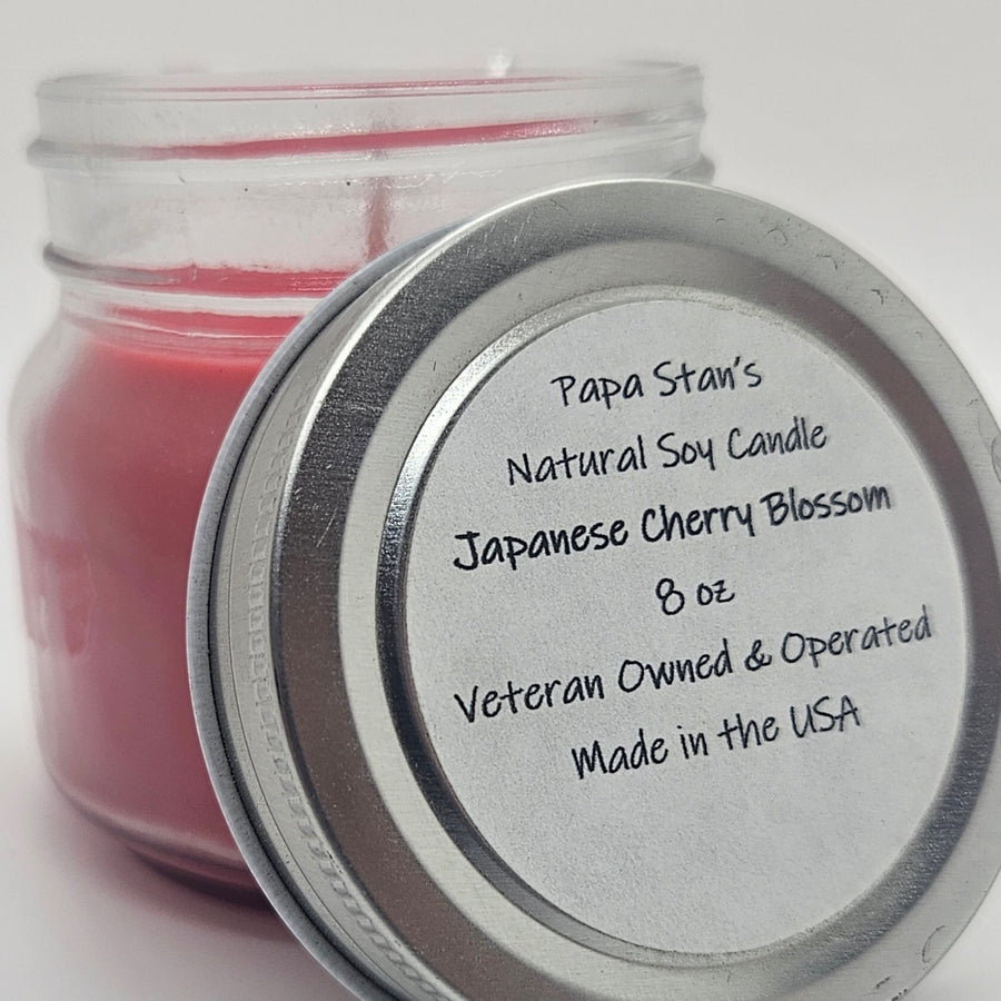 Cherry Blossom Soy Candle by Papa Stan's of Iowa