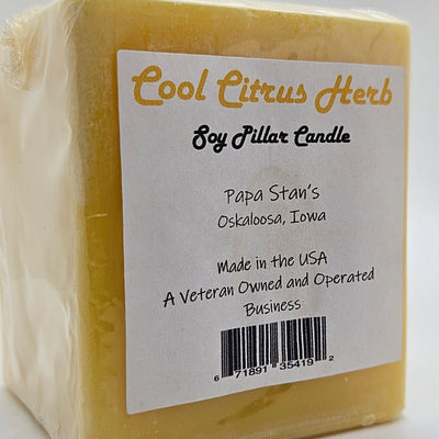 Cool Citrus Herb Soy Candle by Papa Stan's of Iowa