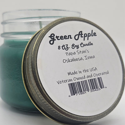 Green Apple Soy Candle by Papa Stan's of Iowa