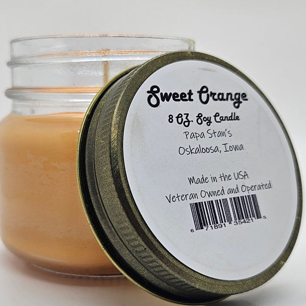 Sweet Orange Soy Candle by Papa Stan's of Iowa