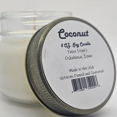 Coconut Soy Candle by Papa Stan's of Iowa